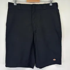 古着 ディッキーズ Dickies ショートパンツ ワーク ハーフ 半ズボン 短パン ワンポイントロゴ w36  ブラック メンズ
