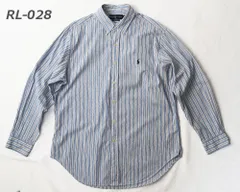 ［USED］Polo Ralph Lauren ポロ ラルフ ローレン 古着 ラルフ シャツ ストライプ柄CLASSIC FIT/クラシックフィット ボタンダウンカラーシャツLサイズrl-028