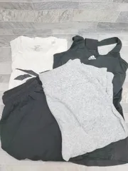 ◇ ⊂ 《 adidas/Reebok/PUMA まとめ売り4点セット サイズS ショートパンツ Tシャツ ブラトップ レディース 》 P  【1410160007303】