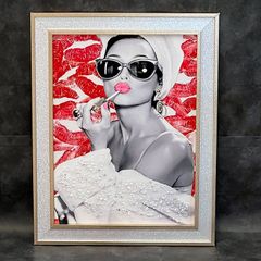 アートパネル 絵画 キラキラ 壁掛け アート ビジュー シガー タバコ