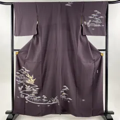 D875 訪問着　薄紫　一つ紋　金駒刺繍　桜　波　正絹　着物　袷　極美品 2025年最新】訪問着 袷 紫の人気アイテム - メルカリ