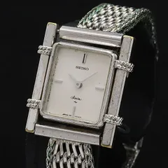 稼働SEIKOソシエクオーツ女持ち、文字盤 ブルー 形スクエアやわらかいバンド 2サイズ】QUARTZ MODEL クオーツモデル／アラベスク エボニー