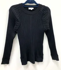 値下げ❗️美品 HYKEハイク WIDE RIBBED SWEATER 長袖ニット サイズ1 黒