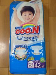紙おむつ　GOON　まっさらさら通気　ビッグ　テープ　42枚