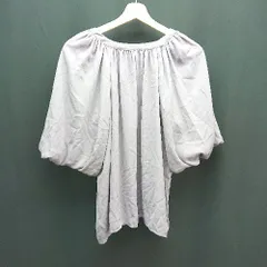 ◇ ROPE PICNIC ロペピクニック バルーンスリーブ スリットネック 五分丈 ブラウス サイズ38 パープル レディース E 【1308290069257】