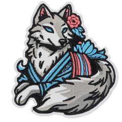 【数量限定】Wikineon 狼神 私はユニコーンです ワッペン アイロン&縫い付け両用 | おしゃれで大人向けデザイン | ジャケット・パーカー・ジーンズ用刺繍パッチ