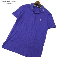 POLO GOLF RALPH LAUREN ポロ ゴルフ ラルフローレン 春夏 ポニー刺繍★ 襟ドット 半袖 ポロシャツ Sz.S　メンズ 紫