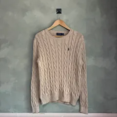 ポロ ラルフローレン ケーブル編み ニット オートミール ベージュ