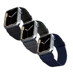 【在庫セール】38mm 40mm 41mm 42mm 44mm 45mm (42・44・45mm 約1.6倍に伸びます 伸縮素材 フリーフィット バンド 用 ブラック) アップルウォッチ Watch Apple [クールモバイルカンパニー]