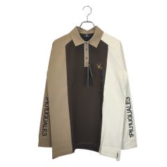 1PIU1UGUALE3 GOLF ウノピゥウノウグァーレトレ ゴルフ L/S POLO STRIPE SWITCH ストライプ 長袖 ポロシャツ GRT191 POE437 5 L マルチ