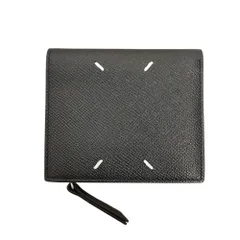 Maison Margiela メゾン マルジェラ フリップフラップ ウォレット グレイニー レザー 二つ折り 財布 SA1UI0020 P4745 T8013 F ブラック