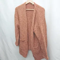 ◇ ⊇ FREAK'S STORE フリークスストア 無地 長袖 ニットカーディガン サイズF オレンジ系 レディース E  【1505130003154】