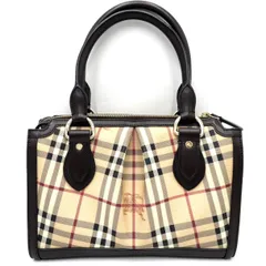 【K728】BURBERRY（バーバリー)/プローサム/2WAY ハンドバッグ/ノバチェック/PVC×レザー