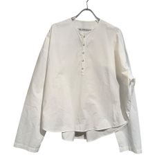 homies京都 フレンチリネン ヘンリーネックシャツ ホワイト - メルカリ