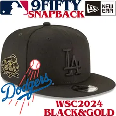 【海外限定】New Era 9FIFTY Snapback Los Angeles Dodgers World Series 2024 Champions Black&Gold