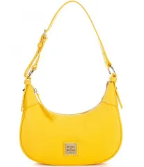 【送料無料】 ドーネイアンドバーク レディース ショルダーバッグ バッグ Lucca Pebbled Leather Hobo Baguette Shoulder Bag Dandelion