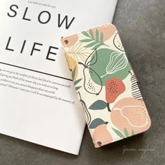 iPhone  SE/ SE3 手帳型ケース　フリップケース　北欧風　海外