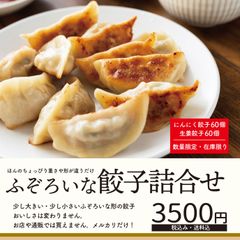 数量限定！【訳あり】送料無料　国産　冷凍餃子　120個（生姜餃子１袋20個入×3、にんにく餃子１袋20個入×3）　約1.5kg  大容量　小分け　大人気　こだわり　お試し　《ふぞろいな餃子詰合せ》　※北海道・沖縄・離島発送不可