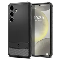Spigen Galaxy S24 ケース 耐衝撃 SC-51E | SCG25 TPU ソフトケース 米軍MIL規格取得 衝撃吸収 傷防止 カメラ保護 Qi充電 ワイヤレス充電 ラギッド・アーマー ACS07346 (マット・ブラック) 0