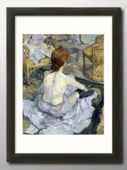 ロートレック 、【パティニョールにて】、希少画集画、新品高級額・額装付 ロートレック 、【パティニョールにて】、希少画集画、新品高級