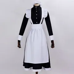 【1～3日以内に発送！】コスプレ衣装 クラシカル メイド服 コスチューム ★シンプルなメイド衣装です！ハロウィンやパーティに最適なアイテム！男性も着用できるサイズです