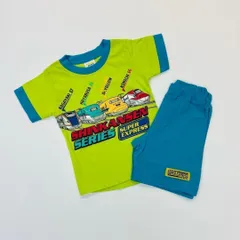 子供服 男の子 新幹線 110cm 120cm 乗り物 車 電車 上下 セット  新品 半袖