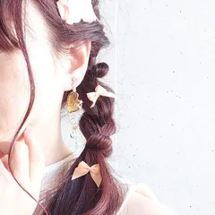 推し活 アクセサリー 概念グッズ イヤリング 痛くない ハート おしゃれ 大ぶり レディース 【 ハートウイング オレンジ 】