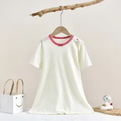 ☆ SQ058オフホワイト ☆ 80size ☆ ルームウェア ワンピース 女の子 ベビー ベビー 肌着 半袖 ルームウェア ワンピース パジャマ ワンピ インナーウェア 部屋着 ベビー服 下着 ルームウエア インナー 子ども服 子供服 赤ちゃん