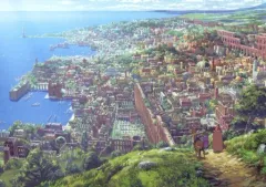 【中古】ポストカード 1.アレン＆ハイタカ(街並み) Art of Ghibli(ポストカード) 「ゲド戦記」