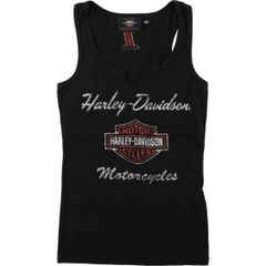 Harley-Davidson ラインストーン タンクトップ y2k 平成ギャル - メルカリ