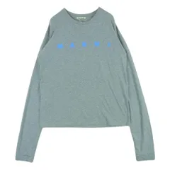 MARNI マルニ ロゴ ロングスリーブ 長袖 Tシャツ カットソー コットン イタリア製 グレー系 44【中古】のサムネイル