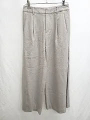 ◇ ⊇ green label relaxing ウール ワイド　パンツ サイズ36 グレー レディース P  【1409250012396】