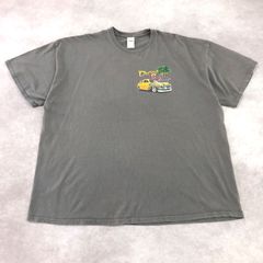 GILDAN ギルダン プリント 夕焼け ヤシの木 ビーチ 海 レトロ 旧車 クラシックカー Tシャツ 半袖 古着 USED Vintage ヴィンテージ アメカジ ビッグシルエット オーバーサイズ