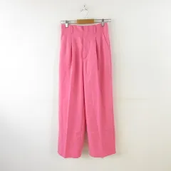 ジーユー GU カラースラックス パンツ ロング ピンク L *A178