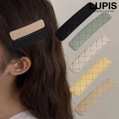 ヘアアクセサリー ヘアピン ぱっちん キルティング スクエア ステッチ 大人っぽ ヘアアレンジ ルピス v2256