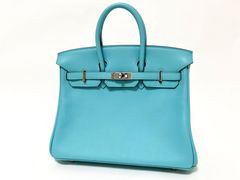 HERMES エルメス バーキン25 ハンドバッグ レザー ヴォー スイフト VEAU SWIFT ブルーアトール BLEU ATOLL T刻印 2015年 049362CK3P 超美品