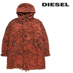 新品・未使用 ディーゼル DIESEL [XXLサイズ相当] モッズコート メンズ カモフラージュ柄 迷彩柄 オーバルD刺繍ロゴ オーバーサイズ J-WEBB-PAT