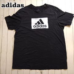 adidas/アディダス ロゴTシャツ メンズ ブラック XL