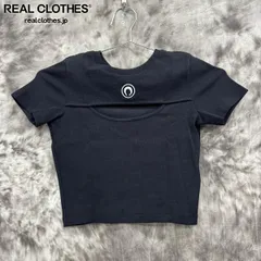 マリーンセル ムーン 刺繍 半袖 Tシャツ ブラック系 S【中古
