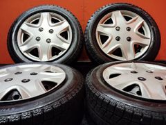 【BS BLIZZAK VRX 155/65R14】スタッドレス【鉄ホイール 14インチ 4.5J4HPCD100】20年製 バリ溝　(KTM352)