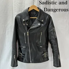 USED 古着 ジャケット、上着 レザージャケット sadistic and dangerous サディスティックアンドデンジャラス ダブル ライダース レザー ジャケット SADS 黒夢 清春