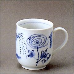 瀬戸焼 椿窯 故宮の春 組湯呑 椿 銅版転写 染付 磁器 - メルカリ