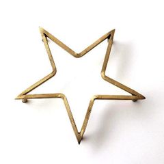 鍋敷き 鍋敷 おしゃれ かわいい 星 真鍮のトリベット スター