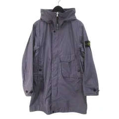 ストーンアイランド STONE ISLAND MICRO REPS マウンテンパーカー S 紫 パープル系 ダブルジップ ボタン フード ポケットのサムネイル