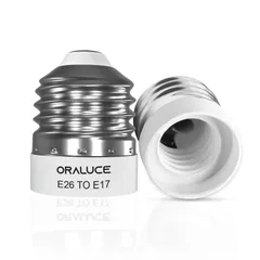 新品 ORALUCE E26-E17 口金交換アダプター e26 e17 変換ソケット e17 電球ソケット 取付簡単 2個セット
