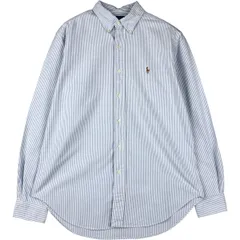 古着 ラルフローレン Ralph Lauren CLASSIC FIT クラシックフィット 長袖 ボタンダウンストライプシャツ メンズM相当/eaa591729