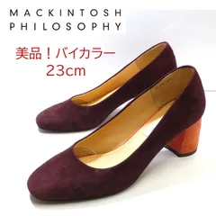 美品 マッキントッシュフィロソフィー　スクエアトゥ チャンキーヒール パンプス　ワイン系 23.0cm 日本製 MACKINTOSH PHILOSOPHY ◆Y1のサムネイル