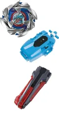 【2個セット】BX-34 コバルトドラグーン 2-60C ＆ ストリングランチャーL (左回転) ＆ BX-41 ラバーカスタムグリップ ガンメタVer.のサムネイル