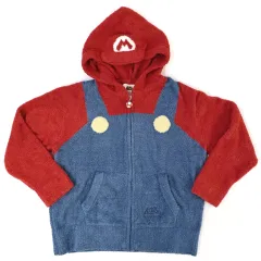 【中古】アウターウェア [単品] マリオ パーカー レッド×ブルー レディースフリーサイズ 「スーパーマリオ meets GELATO PIQUE」