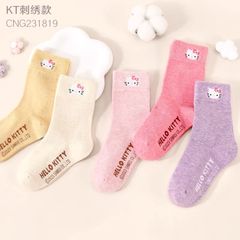 新品 hello Kitty ソックス　靴下　コットン　保温　海外正規品　5足　キッズ
